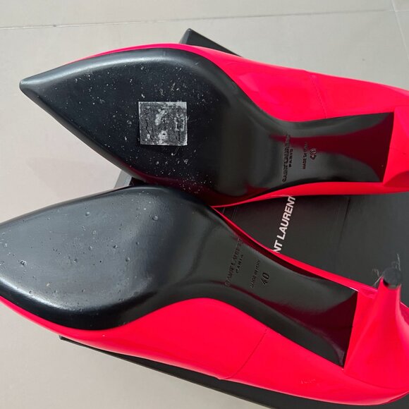 SAINT LAURENT Kiki 85 Pumps in Bright Pink Patent Leather – IT 40 / US 9–9.5 - Picture 10 of 11
